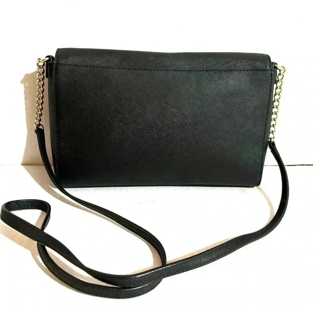 Kate spade black leather crossbody handbag